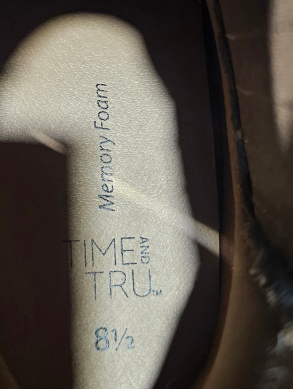 Time and Tru Brown Ankle Boots Block Heel Western Style Size 8.5 Womens - Picture 9 of 9